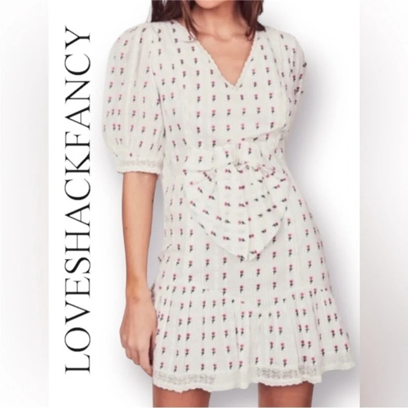 Love Shack Fancy Lena Floral Print Dress - Picture 3 of 12